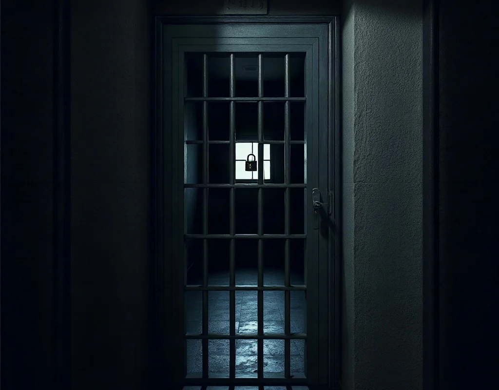 Prison cell door representing penalties for illegal online gambling in Pakistan