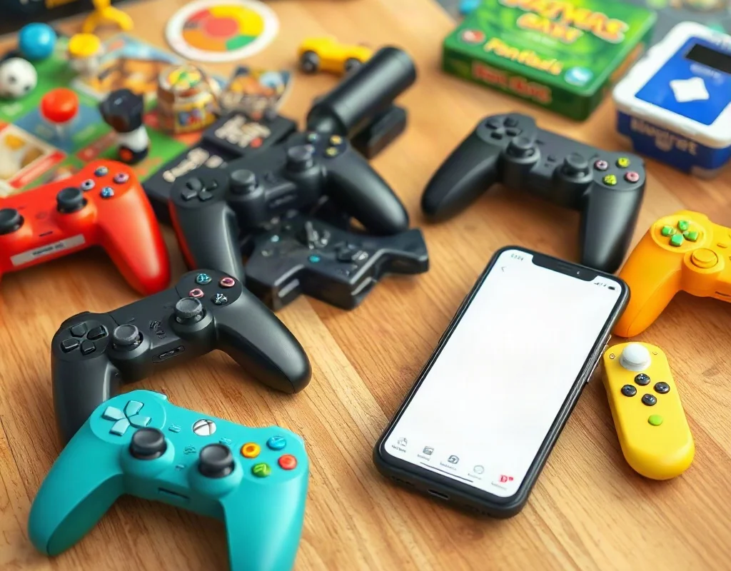 Game controllers and board games representing legal gaming alternatives in Pakistan