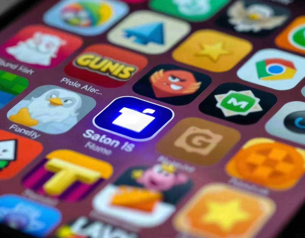 Choosing alternative gaming apps on a phone