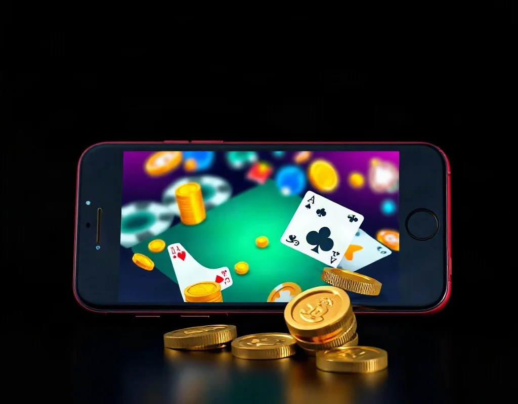 PK68 app mobile screen with playing cards and coins