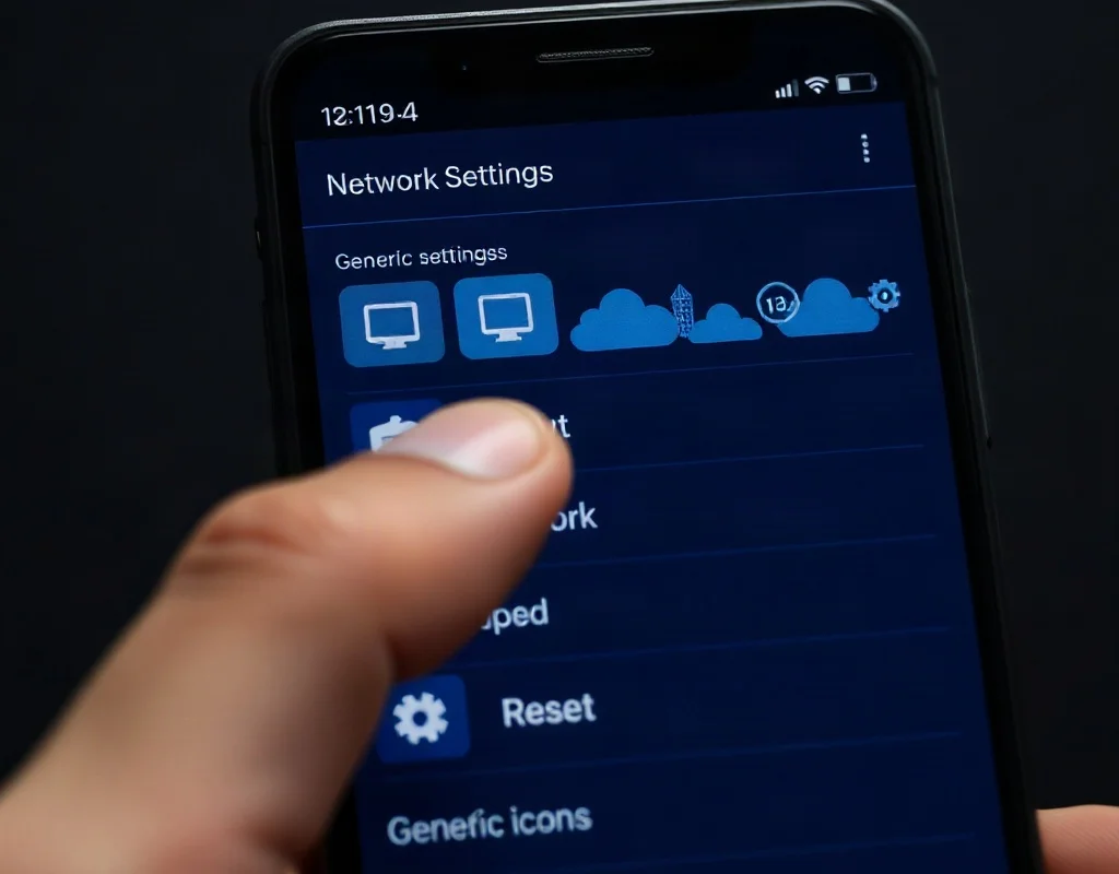 Resetting network settings on iPhone to fix PK68 connection