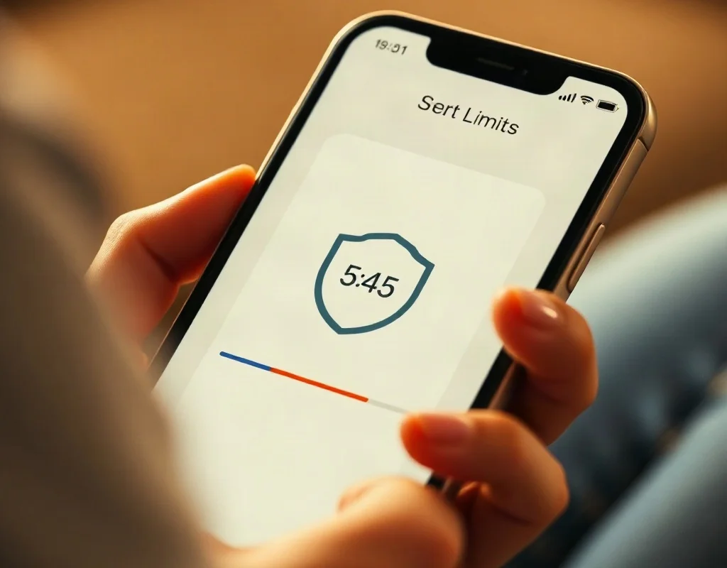 PK68 par deposit limits set karte hue smartphone ki screen ka close-up